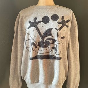 Disney Oversized Mickey Mouse Sweatshirt. Light Grey. Size Medium.